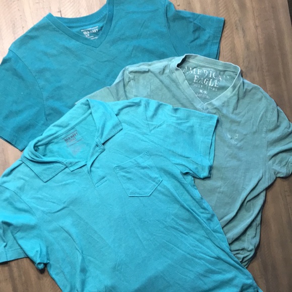 x3 fitted jersey and cotton shirts ON and AE - Picture 1 of 1